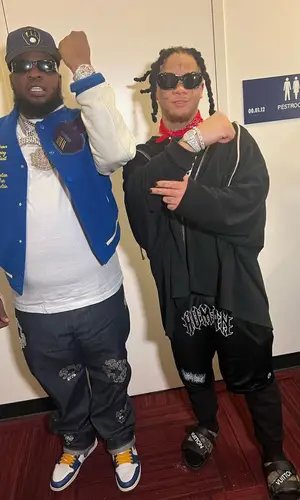 Maxo Kream wearing New Era cap