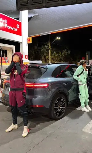Veigh wearing Nike hoody