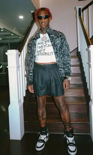 Famous Dex wearing Celine t-shirt