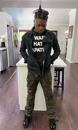 Rollin Thrax wearing Rick Owens jacket
