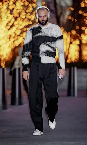 Evan Mehdi Fournier wearing Alexander McQueen sweater
