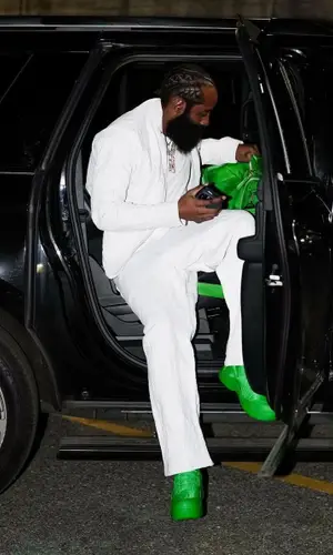 James Harden wearing Bottega Veneta boots