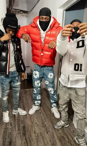 Kyle Richh wearing Moncler jacket