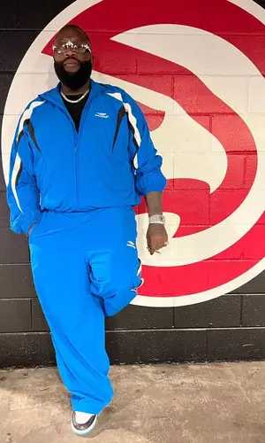 Rick Ross wearing Balenciaga pants