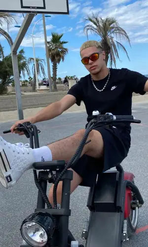 Dinor wearing Adidas sock