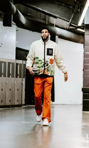 Jayson Tatum wearing Monfrere pants