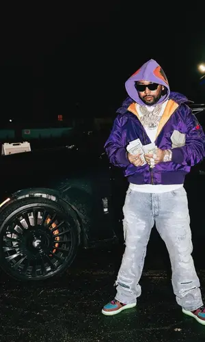 Icewear Vezzo wearing Heron Preston jeans