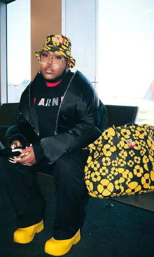 Saucy Santana wearing Louis Vuitton eyewear