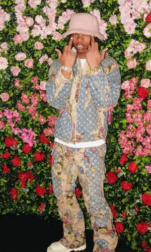 Lil Baby wearing Bottega Veneta boots