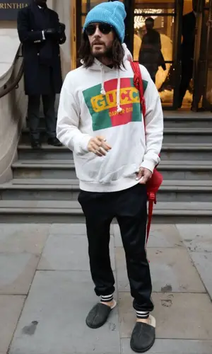Jared Leto wearing Gucci pants