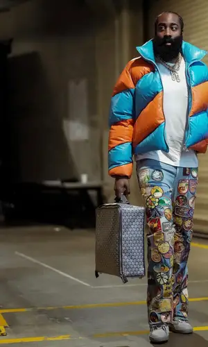 James Harden wearing Kapital jeans