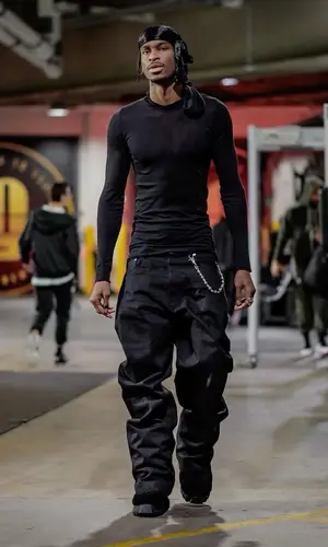 Shai wearing Rick Owens t-shirt