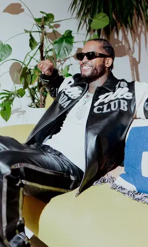 Dave East wearing Balenciaga eyewear