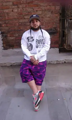 ASAP Yams wearing Bape shorts