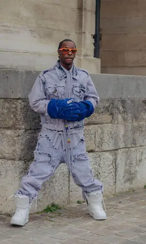 Bloody Osiris wearing Louis Vuitton jeans