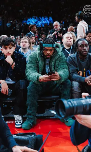 Lil Baby wearing Bottega Veneta sweater