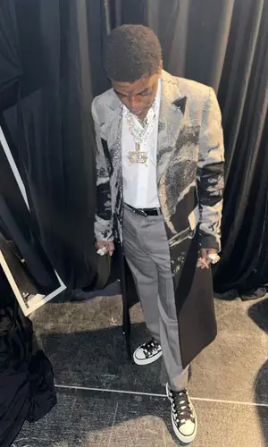 Kodak Black wearing Balenciaga belt