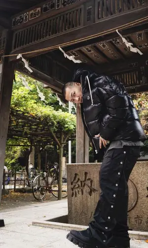Benjazzy wearing Moncler jacket
