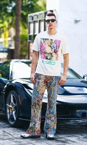 Tyler Herro wearing Louis Vuitton jeans