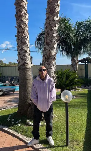 Luche wearing Martine Rose hoody