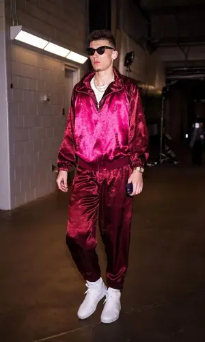 Tyler Herro wearing Saint Laurent jacket