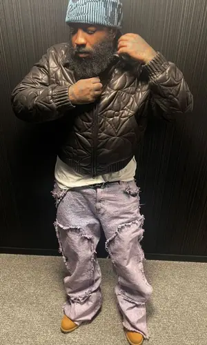 ASAP Bari wearing Louis Vuitton hat