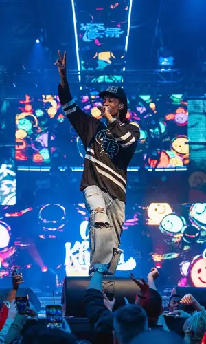 Wiz Khalifa wearing Chrome Hearts jersey