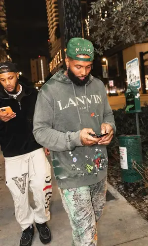 Odell Beckham Jr wearing Lanvin hoody