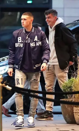 Phil Foden wearing Off-White sneakers