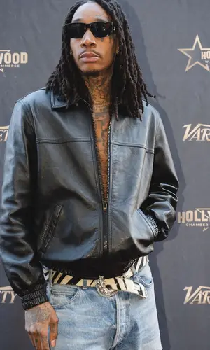 Wiz Khalifa wearing Celine boots