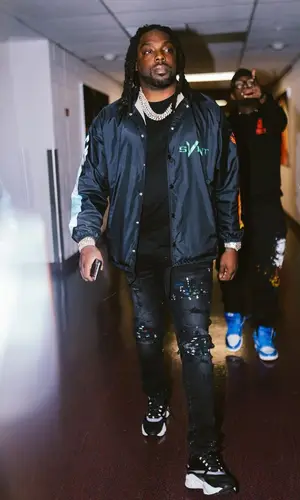 Young Scooter wearing Vlone jacket