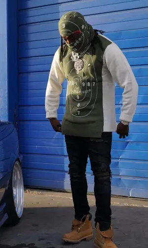 Young Scooter wearing Timberland boots