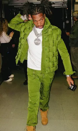Lil Baby wearing Timberland boots