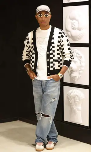 Pharrell Williams’ Outfit in Tiffany&Co Eyewear, Human Made Cap & Girls Don't Cry (2023)
