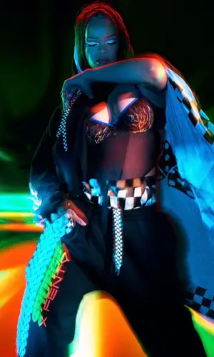 Rihanna wearing Savage X Fenty pants