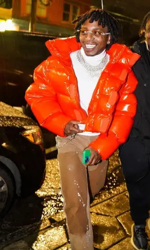 Jacquees’ Outfit in Entire Studios Jacket, Gallery Dept. Pants & Nike Sneakers (2023)