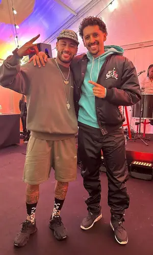 Neymar wearing Balenciaga sweater