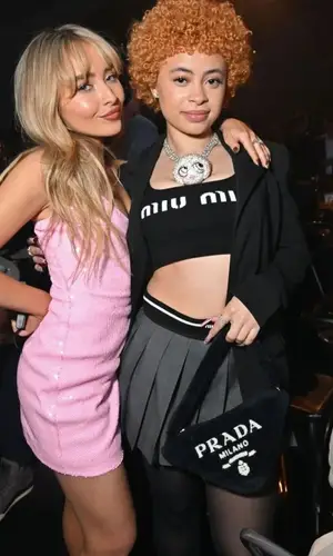 Ice Spice wearing Miu Miu pants