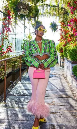 De'arra Taylor wearing Christian Louboutin sandal