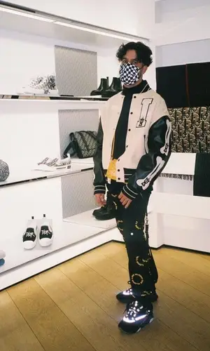 Ufo361 wearing Dior sneakers