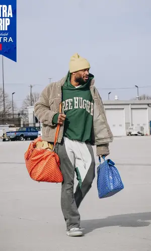 PJ Tucker wearing Cactus Plant Flea Market hoody