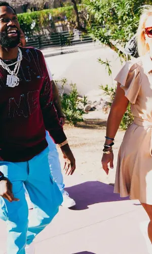 Meek Mill wearing Amiri pants