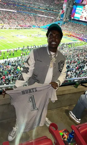 Kodak Black wearing Purple Brand jeans
