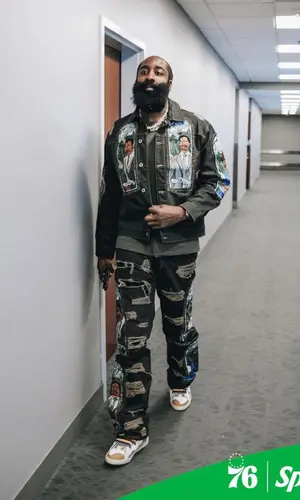 James Harden wearing Barriers jeans