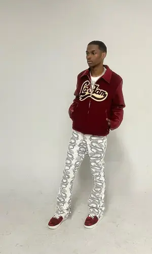 Yvngxchris’ Outfit in La Fam Jacket, Motel Pants & Bape Sneakers (2023)