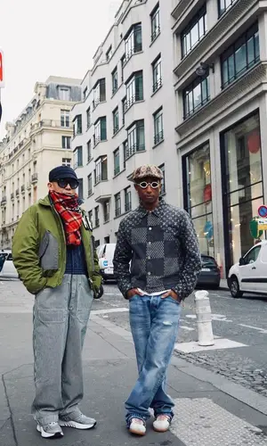 Pharrell Williams’ Outfit in Tiffany&Co Eyewear, Louis Vuitton Hat & Pharrell Williams Merch (2023)