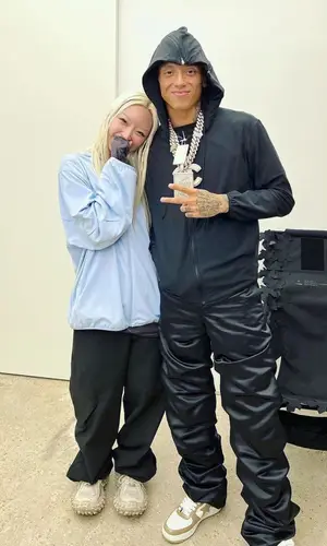 Central Cee wearing Off-White other