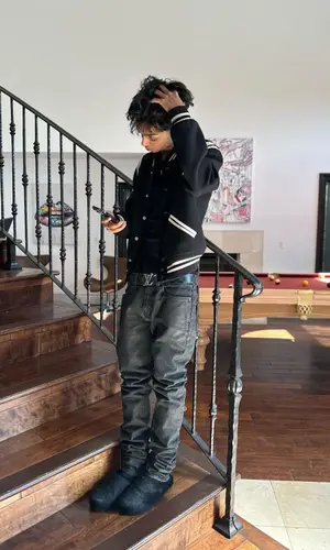 Yung Fazo wearing Saint Laurent jacket