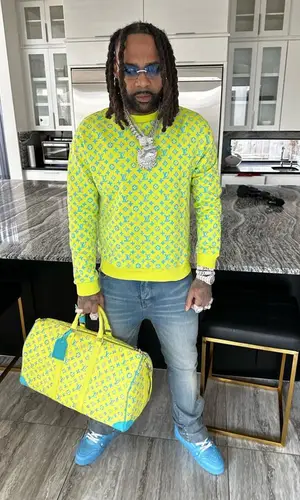 Money Man wearing Amiri jeans