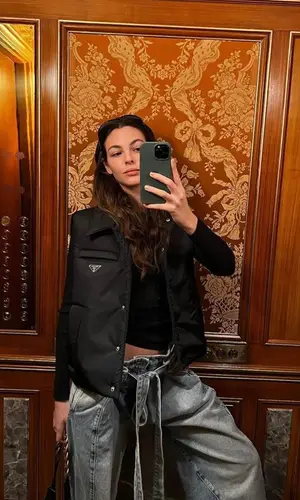 Vittoria Ceretti wearing Prada jacket